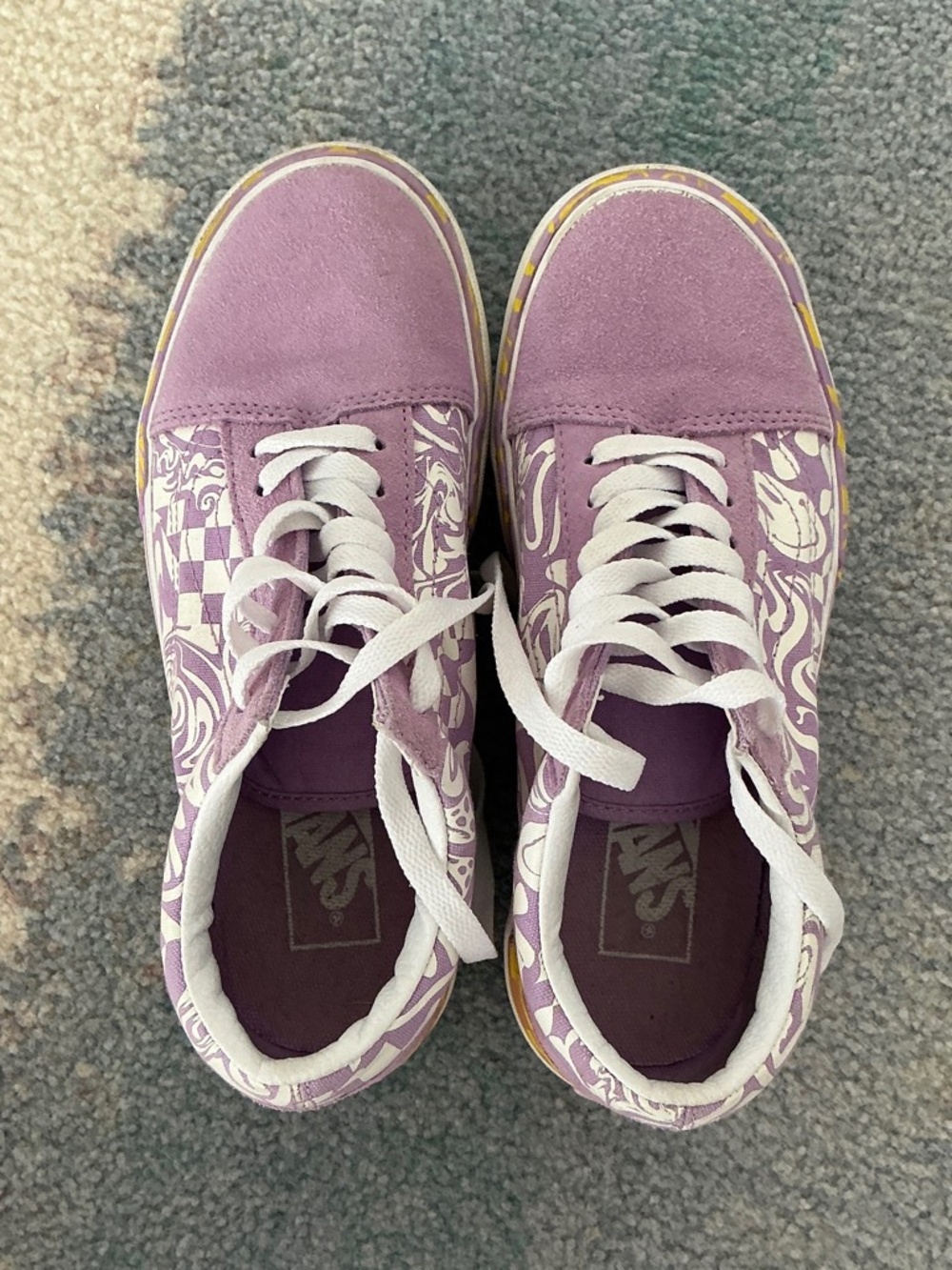 Purple checkered vans